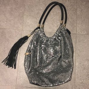 Steve Madden Sequins Gray Purse